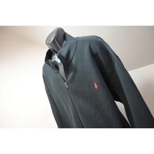 Polo Ralph Lauren Track Jacket Full Zip Black Long Sleeve Mens Sz 3XLT 3XL Tall